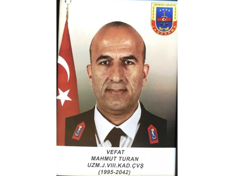 Şırnak/Beytüşşebap/Boğazören de görevli Uzman Jandarma Mahmut TURAN(1995)Hayatını Kaybetti
